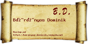 Bárányos Dominik névjegykártya