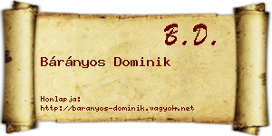 Bárányos Dominik névjegykártya
