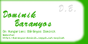 dominik baranyos business card
